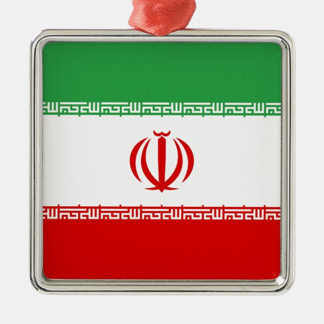 Flag of Iran Metal Tree Decoration (Front)