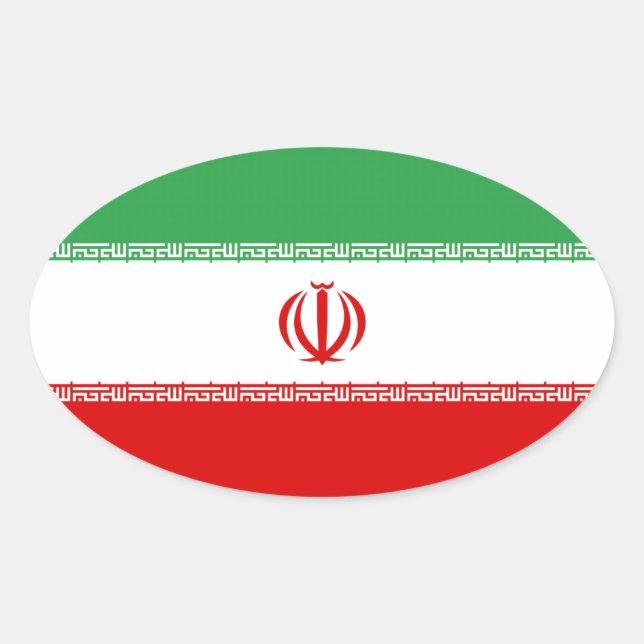 Flag of Iran Oval Sticker (Front)