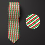 Flag of Iran Pattern Tie<br><div class="desc">Flag of Iran Pattern Necktie highlights the national colours of the country from a distance by employing a clever angled design. Upon closer inspection, the seamless repeatable pattern of tiny flags showcases the country's national banner in an aesthetically pleasing way.</div>