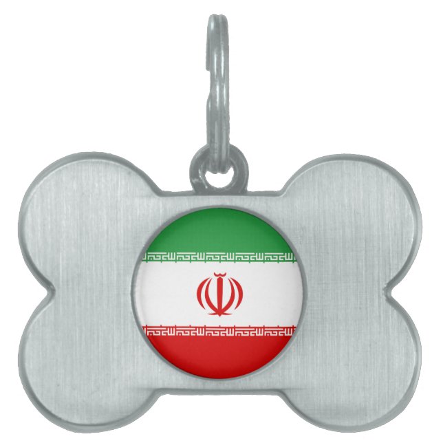 Flag of Iran Pet Name Tag (Front)
