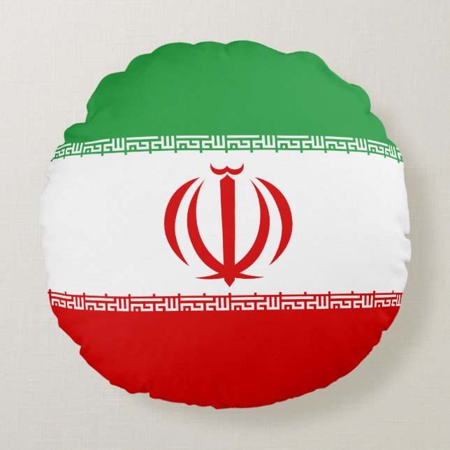 Flag of Iran Round Cushion (Front)