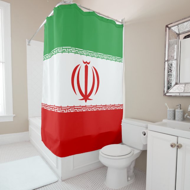 Flag of Iran Shower Curtain (In Situ)