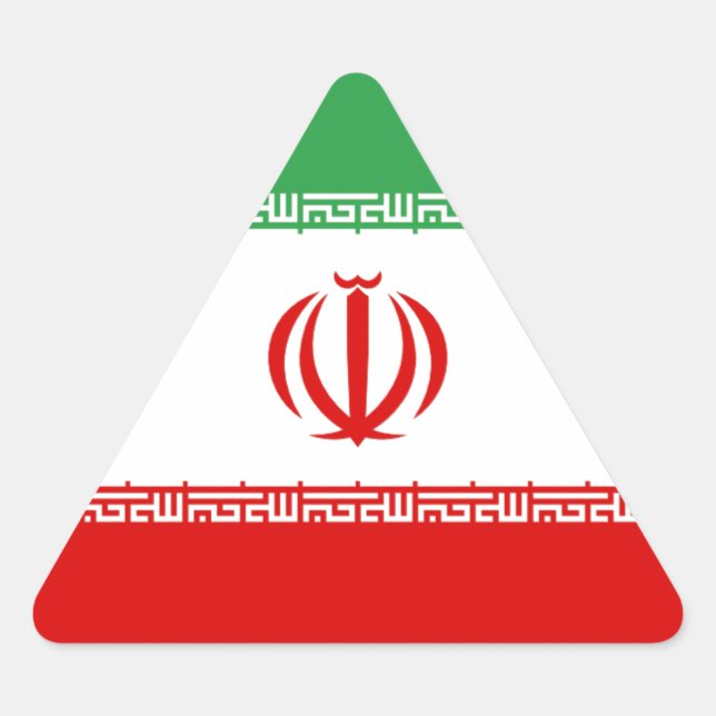 Flag of Iran Triangle Sticker (Front)