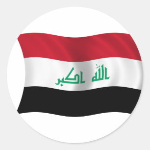 Flag of Iraq Classic Round Sticker