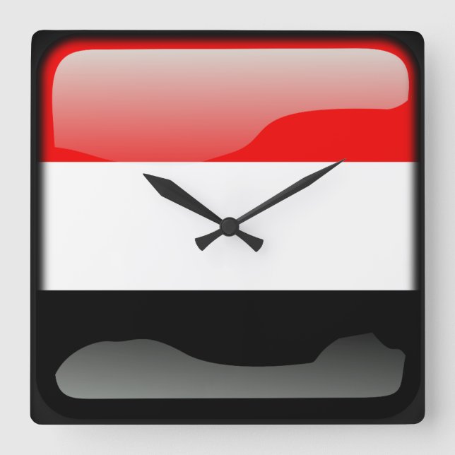Flag of Iraq Square Wall Clock (Front)