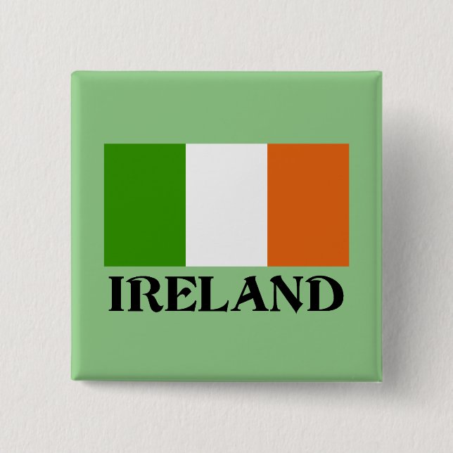 Flag of Ireland 15 Cm Square Badge (Front)