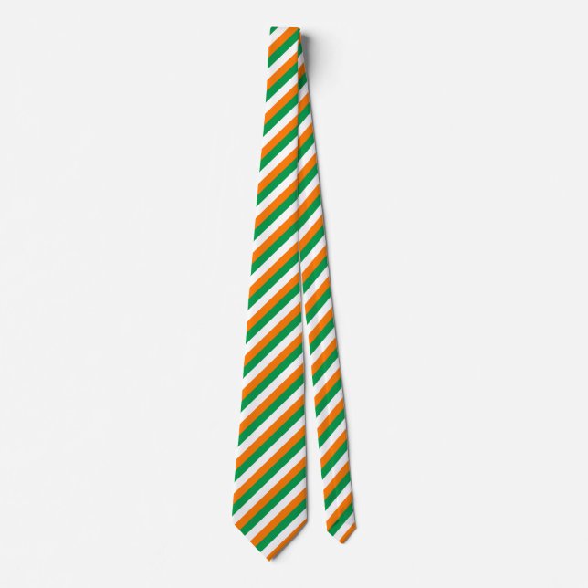 Flag of Ireland Colours Striped Tie (Front)