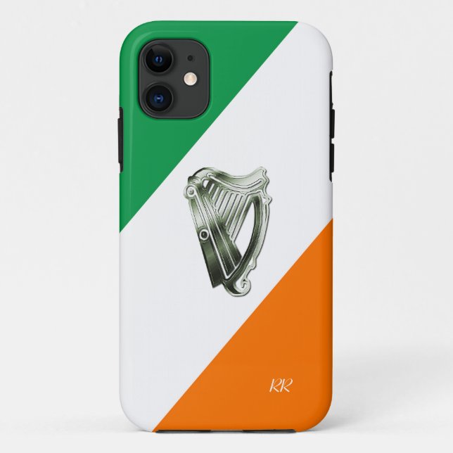 Flag of Ireland Green Chrome Harp iPhone 5 Case (Back)
