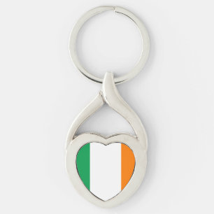Flag of Ireland Heart Key Ring