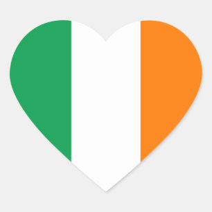 Flag of Ireland Heart Sticker