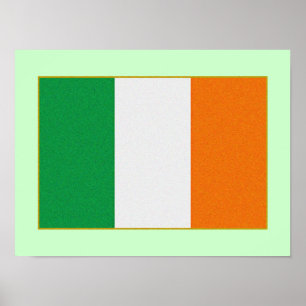 Flag of Ireland - Irish Republic Tri-colour Poster