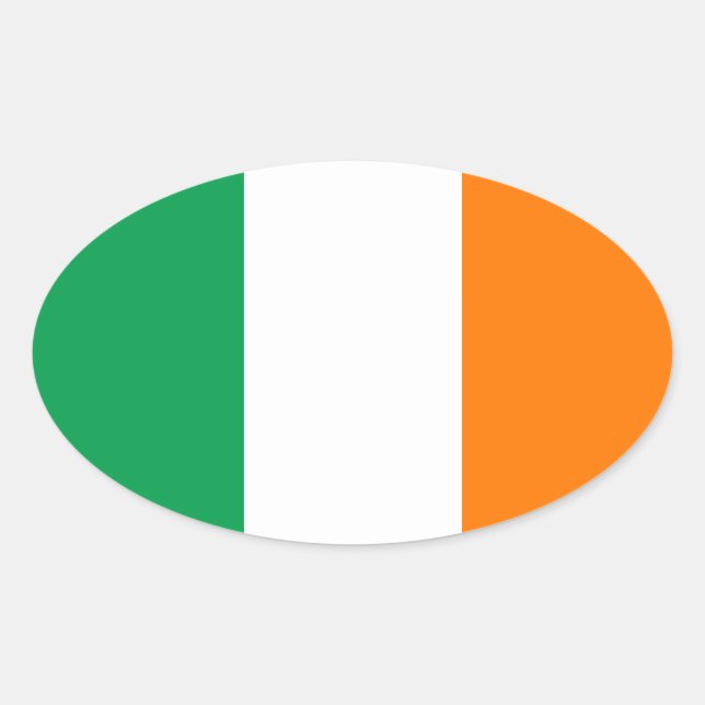 Flag of Ireland Oval Sticker (Front)
