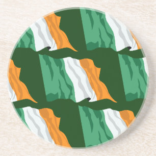 Flag of Ireland Sandstone Coaster
