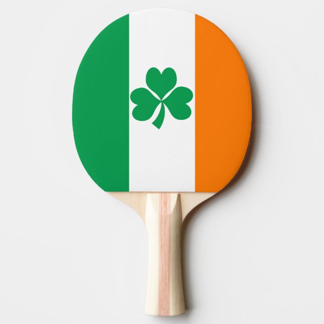 Flag of Ireland Shamrock Ping Pong Paddle (Back)