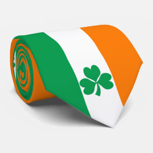Flag of Ireland Shamrock Tie