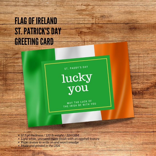 Flag of Ireland St. Patrick's Day Greeting Card (Flag of Ireland St. Patrick's Day Greeting Card)