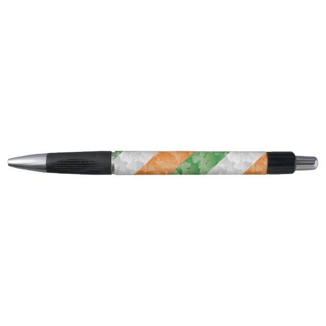 Flag of Ireland with shamrocks pattern (Front)
