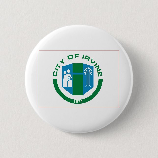 Flag of Irvine, California 6 Cm Round Badge (Front)