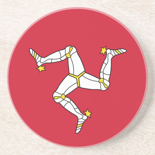 Flag of  Isle of Man Coaster (Front)
