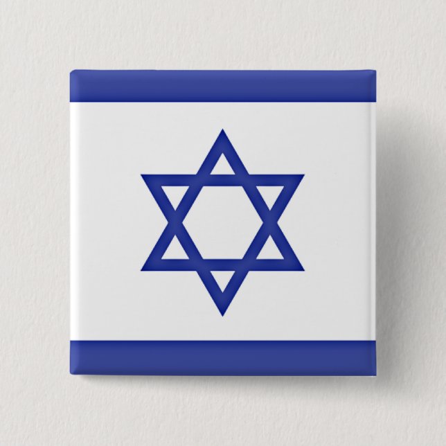 Flag of Israel  15 Cm Square Badge (Front)