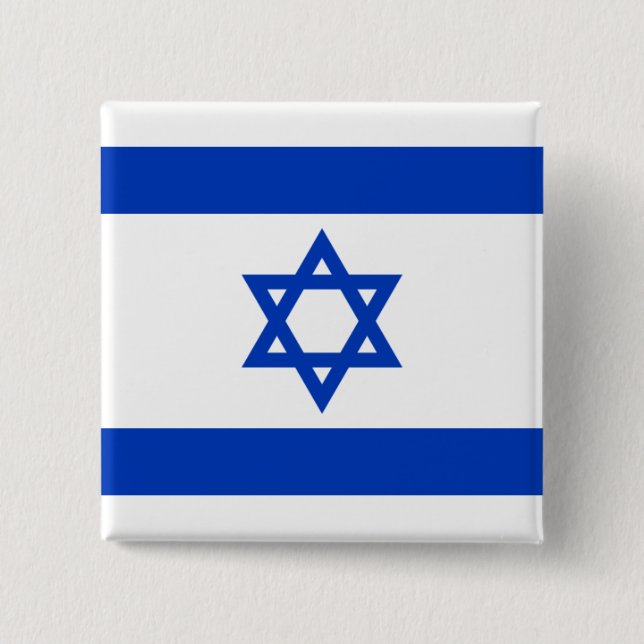 Flag of Israel 15 Cm Square Badge (Front)