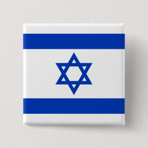 Flag of Israel 15 Cm Square Badge