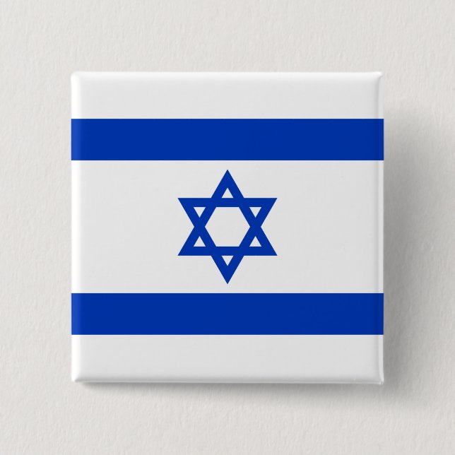 Flag of Israel 15 Cm Square Badge (Front)