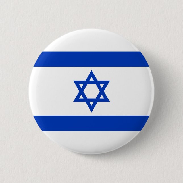 Flag of Israel 6 Cm Round Badge (Front)