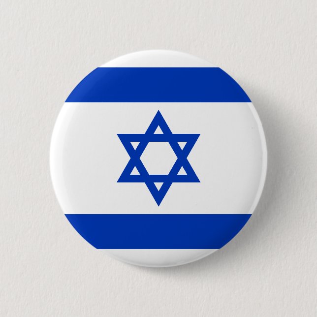 Flag of Israel 6 Cm Round Badge (Front)