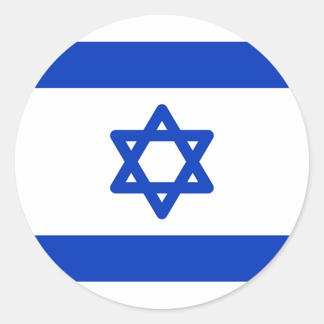 Flag of Israel Classic Round Sticker (Front)