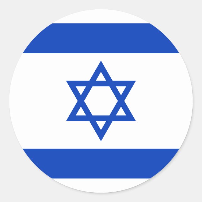 Flag of Israel Classic Round Sticker (Front)