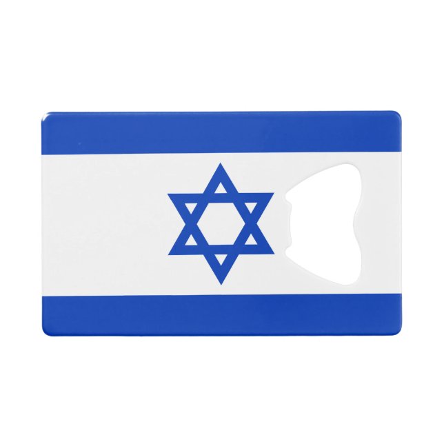 Flag of Israel Credit Card Bottle Opener (Front (Horizontal))