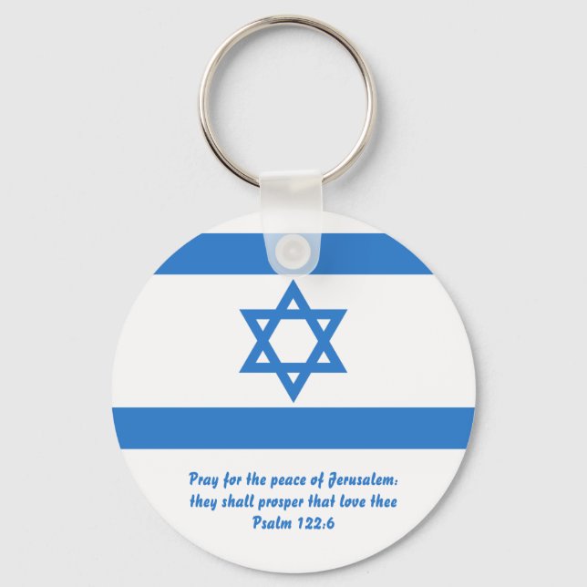 Flag of Israel, Key Ring (Front)