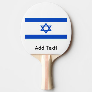 Flag of Israel Ping Pong Paddle