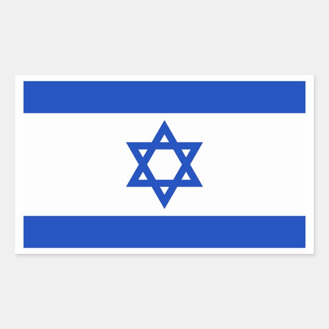 Flag of Israel Rectangular Sticker (Front)