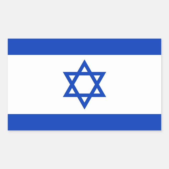 Flag of Israel Rectangular Sticker (Front)