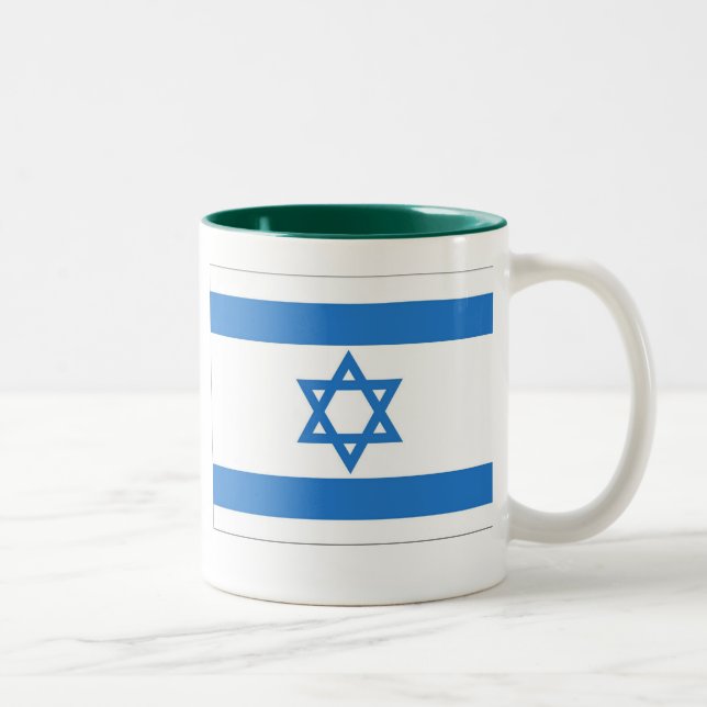 Flag of Israel Two-Tone Coffee Mug (Right)