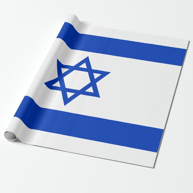 Flag of Israel Wrapping Paper (Unrolled)