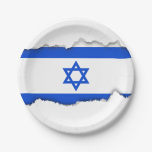 Flag of Israeli Paper Plate