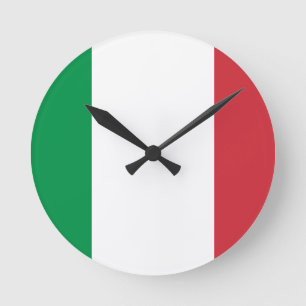 Flag of Italia Round Clock