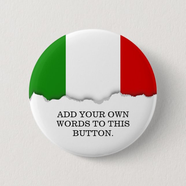 Flag of Italy 6 Cm Round Badge (Front)