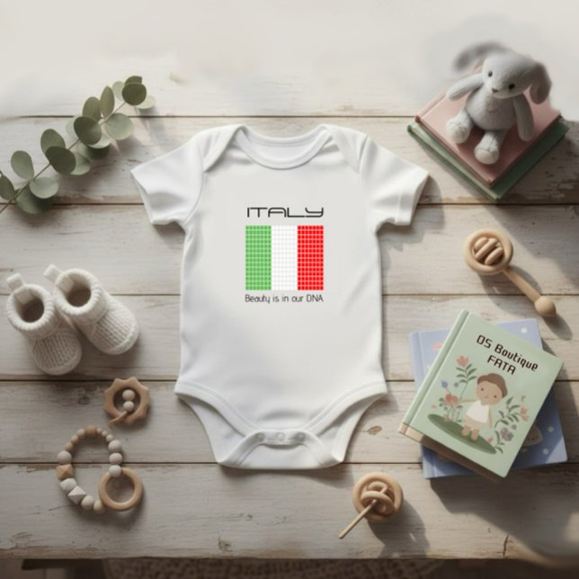Flag of Italy Baby Bodysuit (Creator Uploaded)