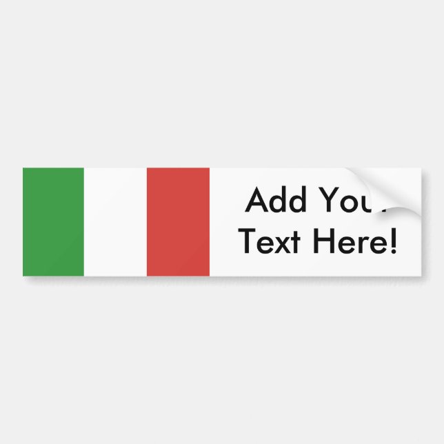 Flag of Italy Bumper Sticker (Front)