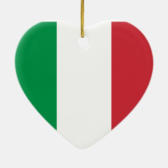 Flag of Italy Ceramic Ornament (Back)