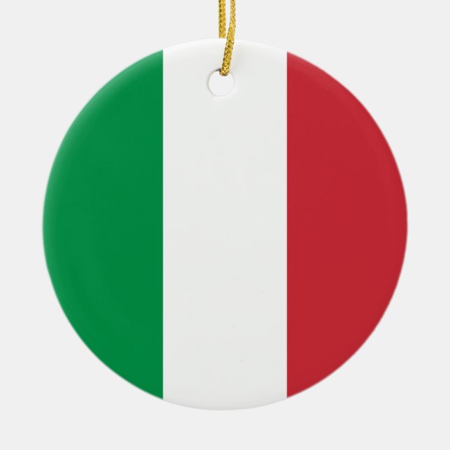 Flag of Italy Ceramic Ornament (Front)