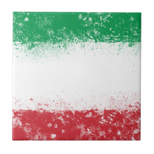 Flag of Italy Ceramic Tile