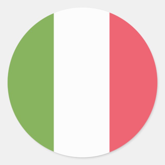 Flag of Italy Classic Round Sticker (Front)