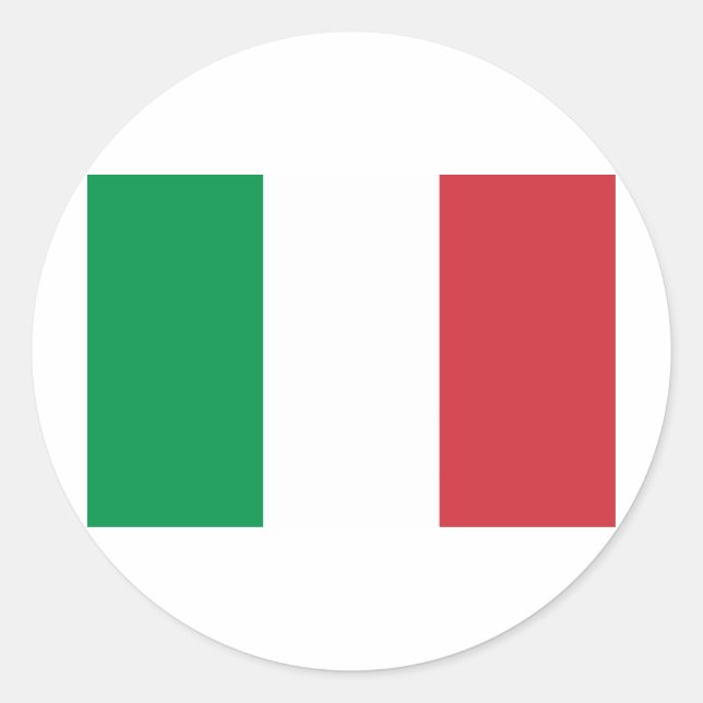 Flag of Italy Classic Round Sticker (Front)