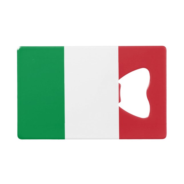 Flag of Italy Credit Card Bottle Opener (Back Horizontal)