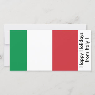 Flag of Italy, Happy Holidays from Italy Holiday Card